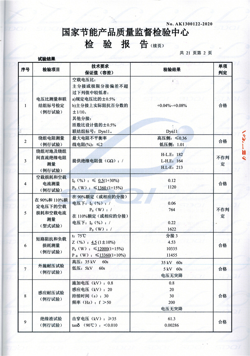 高低压试验报告-S11-1250雅安雅安雅安油浸式变压器-2.jpg